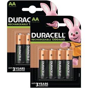 Duracell AA 1300mAh Rechargeable 8 Pack