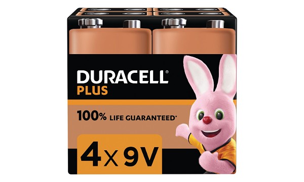 Pacco da 4 Duracell Plus Power 9v PP3