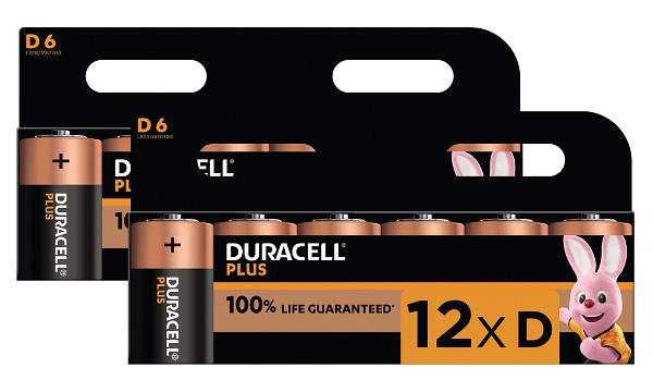 Duracell Plus PowerTipo D (Confezione da 12)