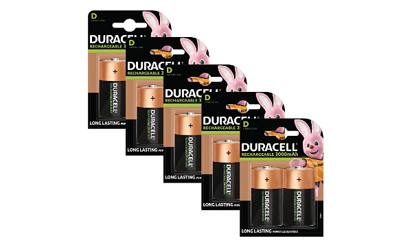 Pile Duracell Dimensioni D Ricaricabili x 10