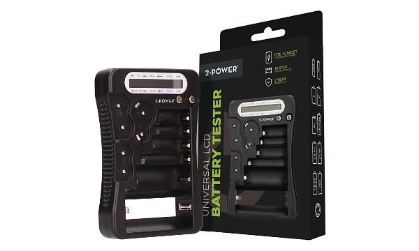 Tester per batterie - AA, AAA, C, D, 9V, Coin Cell